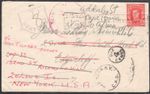 Australia KGVI REDIRECTED RETURNED Cover - 1949 SYDNEY, NEW YORK & JAMAICA CDS's