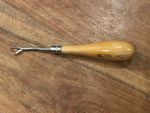 Vintage Latch Hook Rug Making Tool, with Wooden Handle. VGC