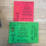 2X JUVENILES TICKET 1987 WALES ENGLAND IRELAND FIVE NATIONS RUGBY UNION RARE
