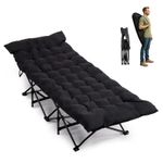 Camping Cot Heavy-Duty Portable Camping Bed  Folding Sleeping Bed with Mattress
