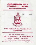 Chelmsford City v Romford October 19th 1963 FA Cup 4th Qualifying Round