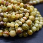 Olive Red Serpentine Round Beads 4, 6, 8, 10mm, 14", for Jewellery Making