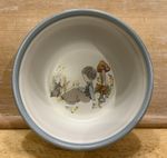 Denby Pottery Dream Weavers Cereal Bowl Blue Rim Vintage 1970’s Made In England