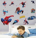 Large SpiderMan Wall Stickers Kids Nursery Boys Bedroom Decor Vinyl Reusable UK