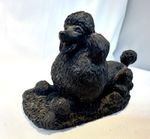 Vintage black poodle dog figurine Ceramic/resin composite