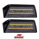 2x 150mm ORANGE & WHITE LED OUTDOOR VAN LIGHTS KIT FOR FORD TRANSIT MK7 MK8 01+