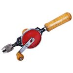 DOUBLE PINION HAND DRILL TOOL WOODEN HARDWOOD HANDLES 1/4" JAW DRILLING FREE P&P