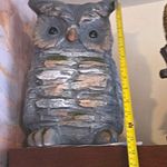 Grey Resin Owl Garden Statue Lawn Ornament Decorative Animal Figure