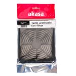 Akasa PC case Washable 120mm Fan Filter, Black Fan Guard Dust filter 12cm, UK