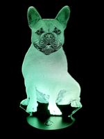 French Bulldog Engraved LED Desk lamp remote APP with sound to light
