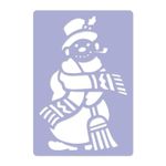 reusable PLASTIC Window Christmas STENCIL 30x42cm to 65x95cm Snowman Xmas 
