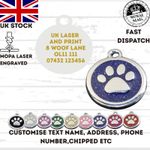 Engraved Dog Tag Personalised ID Tags Name Disc Pet Cat Tags Animal Cat Collar