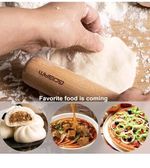 Wood Rollng Pin GOBAM_ Dough Rollr Rolin Pins 33cmx3.5cm Commercial/Domstic Use 