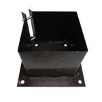 Fence Post Supports Bolt Down 6" Pack of 1 - 10 (Brown Galvanised Foot Base)