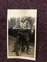 Speedway photograph unknown Birmingham rider postcard size