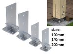HEAVY DUTY GALVANISED BOLT DOWN INTERNAL POST SUPPORT FENCE T-BAR BASE FOOT 