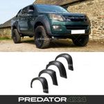70mm WIDE ARCHES MATTE BLACK FENDER FLARES KIT FOR ISUZU D-MAX MK2 RT 2012-2020