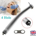 Dental Air Turbine High Speed Handpiece Push Button 4 Hole For NSK Style UK