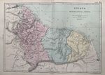 1891 British, French & Dutch Guiana Hand Coloured Antique Map by G.W. Bacon