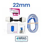 NEW Surestop 22mm Stopcock with Remote Switch & 2m Tubing SS/22/RPL - White
