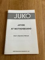 juko jat286 at motherboard.  user's operation guide