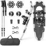 4-in-1 Lightweight Terrain Snowshoes 30 Inch, Premium PE decking, upturned tail