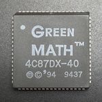 Green Math 4C87DX-40 FPU Coprocessor 387DX Float Point Unit 40MHz LCC68 LC Tech