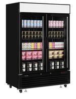 TEFCOLD LGF5000 2 GLASS DOOR SHOP FREEZER  DISPLAY FREEZER TEFCOLD BLACK GRADED