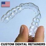 Custom Dental Retainers Upper AND Lower Set- Aligner Type Made by USA Dental Lab