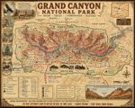 109 Modern Day Pictorial Style Map of Grand Canyon National Park Wall Decor