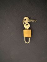 used mini lock, two keys