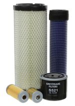 Filter Service Kit for Takeuchi TB125 Excavator with Yanmar 3TNE82A Engine
