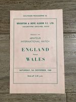 Amateur International - England v Wales  - 1960 - at Brighton