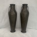 Pair Kayserzinn 4312 Art Nouveau Pewter Vases Lily of the Valley — Matching Pair