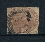 Western Australia 1865 - 1sh Oval Swan - Grey Brown Imperf - SC 5 [SG 6] USED W6