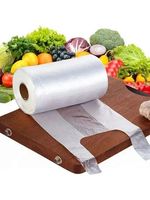 1 x Food Bags on a Roll Clear Plastic Food Storage Bag 200 Bag per Roll 9" x 14"