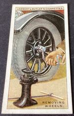 Lambert & Butler 1929 Hints & Tips For Motorists #20 Removing Wheels Card