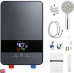 Electric Tankless Instant Hot Water Heater Boiler for Kitchen Bathroom Caravan