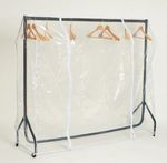 5FT CLEAR HEAVY DUTY  GARMENT RAIL COVER 1ZIP DISPLAY RETAIL SHOP FITTINGS 