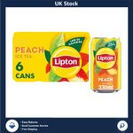 Caffeine-Free Peach Iced Tea Cans 330ml - Guilt-Free Refreshment Pack of 6