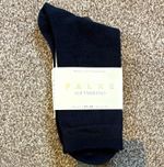 Falke Soft Merino Wool Cotton Blend Black Mid Calf Crew Socks 1 Pair