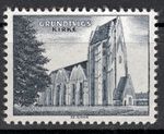 Trial print test stamp Specimen Prøve Grundtvig Kirke Slania 1968 