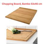 IKEA LÄMPLIG Extra Large Bamboo Chopping Board 53x46cm- New Heavy Duty Cutting