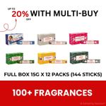 Satya Incense Sticks Nag Champa Sage Joss Sticks Full Box 15g x 12 packs