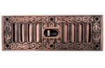 Copper Finish Victorian Style Air Brick Cover Sliding Vent Ornate / Decorative