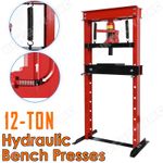 12 Ton Hydraulic Bench Workshop Press Heavy Garage Plates Car Bearing Machine UK