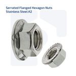 M12 FLANGED NUTS SERRATED HEX NUT SERRATED A2 - 70 304 STAINLESS STEEL DIN 6923