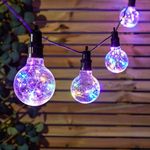 Prestige Lighting 10 Copper Wire LED Ball Extendable String Lights Multicolour