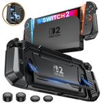 Switch 2 Grip Case Ergonomic Grip Dockable Split Grip Case Switch 2 Accessories