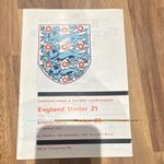 European Under 21 Nations Championship Programme England U21 v Denmark U21 1979